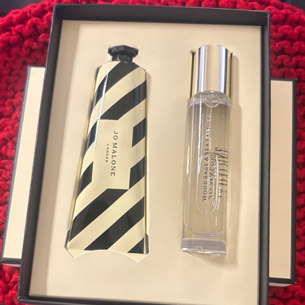 Jo Malone Black & Cream Striped Hand Cream with Clear Roller Cologne
